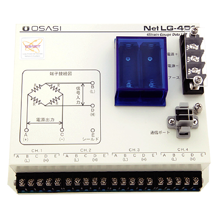 4ゲージひずみ計 ネットワーク対応・4ch NetLG-401